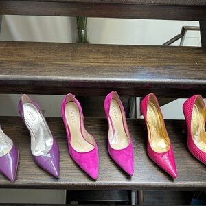 Guess Marciano-Pink, Black, White, Blue, Animal Print, Denim, Silver, Red Pumps